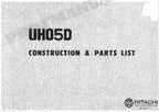 HITACHI UH05D Excavator Parts Catalog Manual