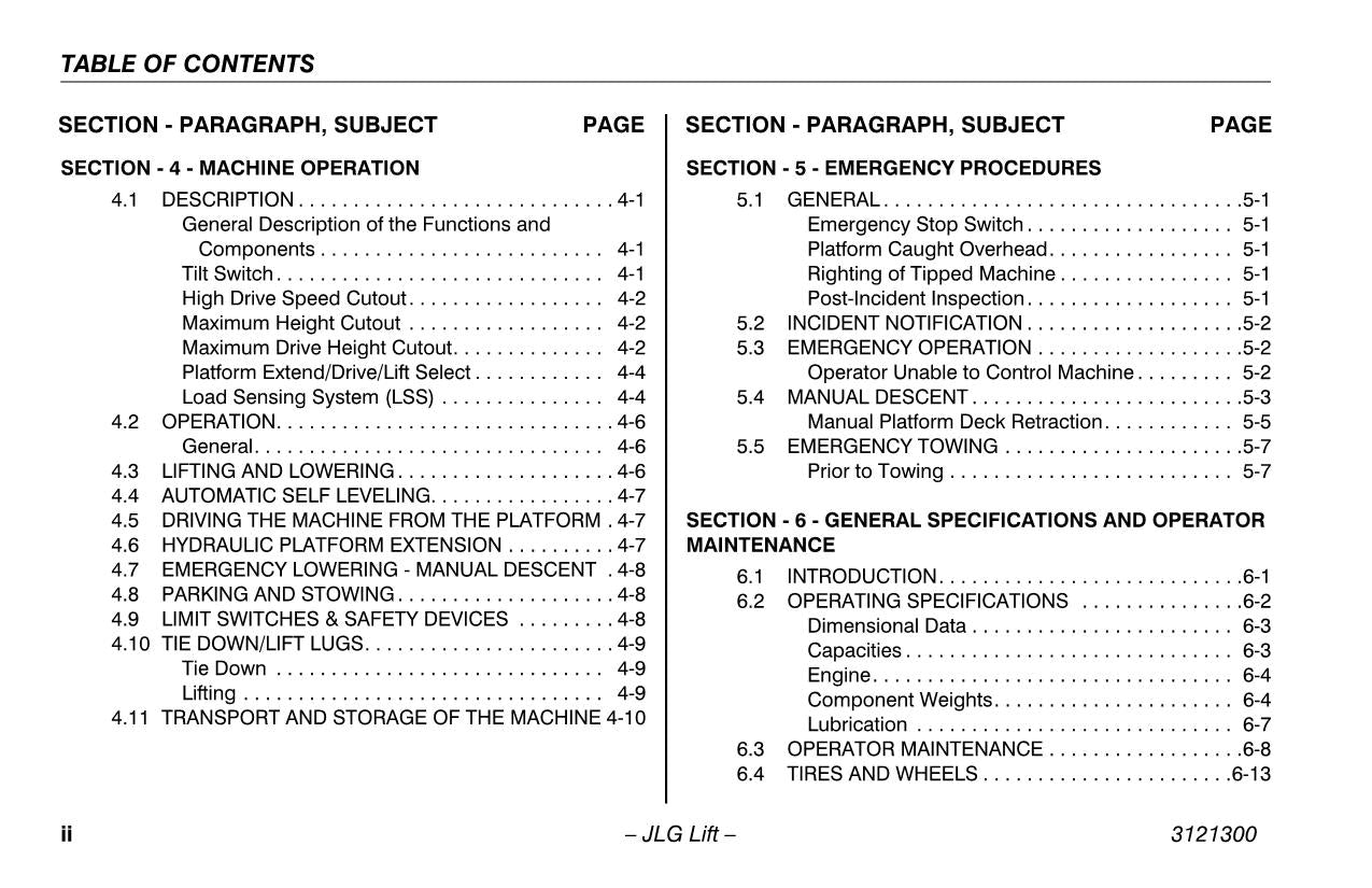 LIFTLUX 153-22 Scissor Lift Maintenance Operation Operators Manual 3121300