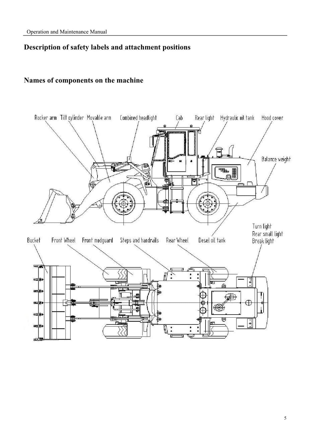Hyundai HL630L HL635L WHEEL LOADER Operators Maintenance Manual