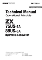 HITACHI ZX75US-5A ZX85US-5A Excavator Operational Principle Technical Manual