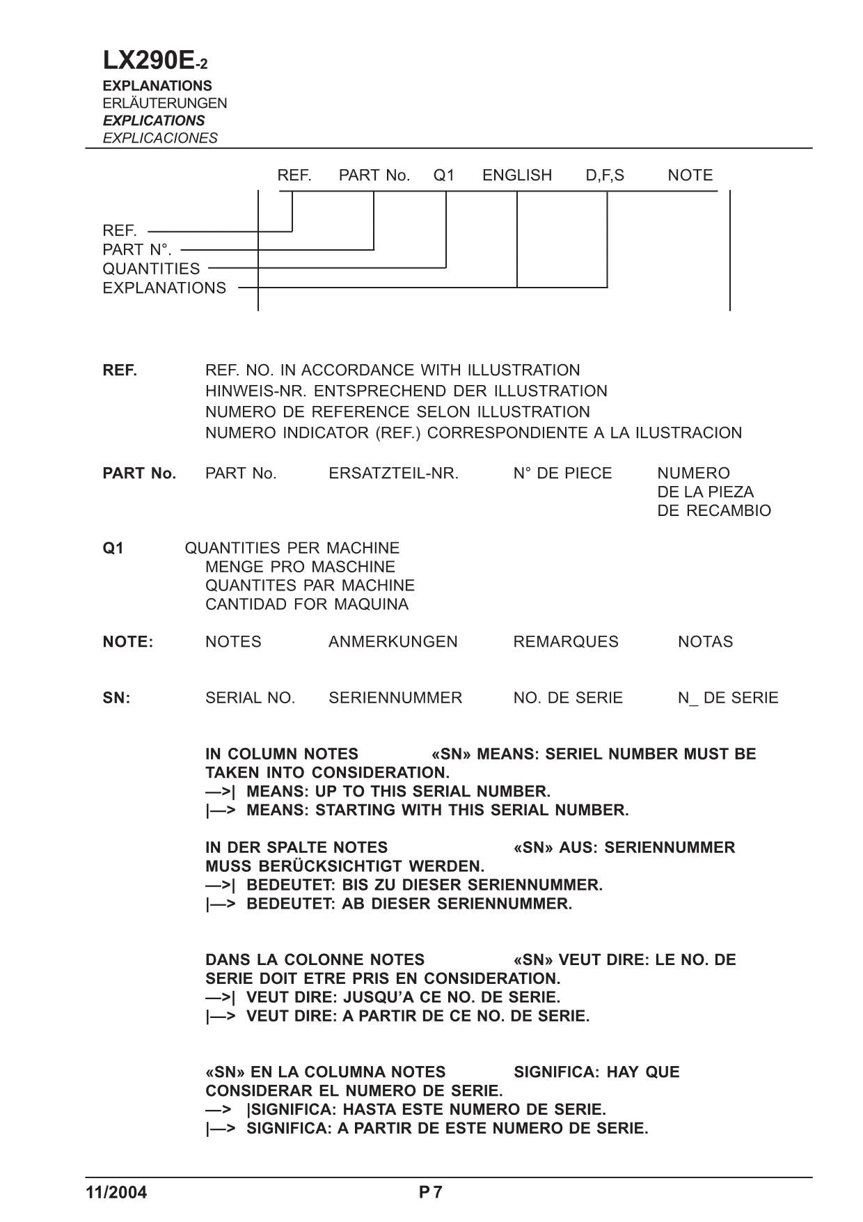 Hitachi LX290E-2 Wheel Loader Parts Catalog Manual SN 382F1500-up
