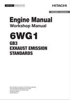 Hitachi 6WG1 Wheel Loader Engine Manual Workshop Manual SN GB3 EMISSIONS
