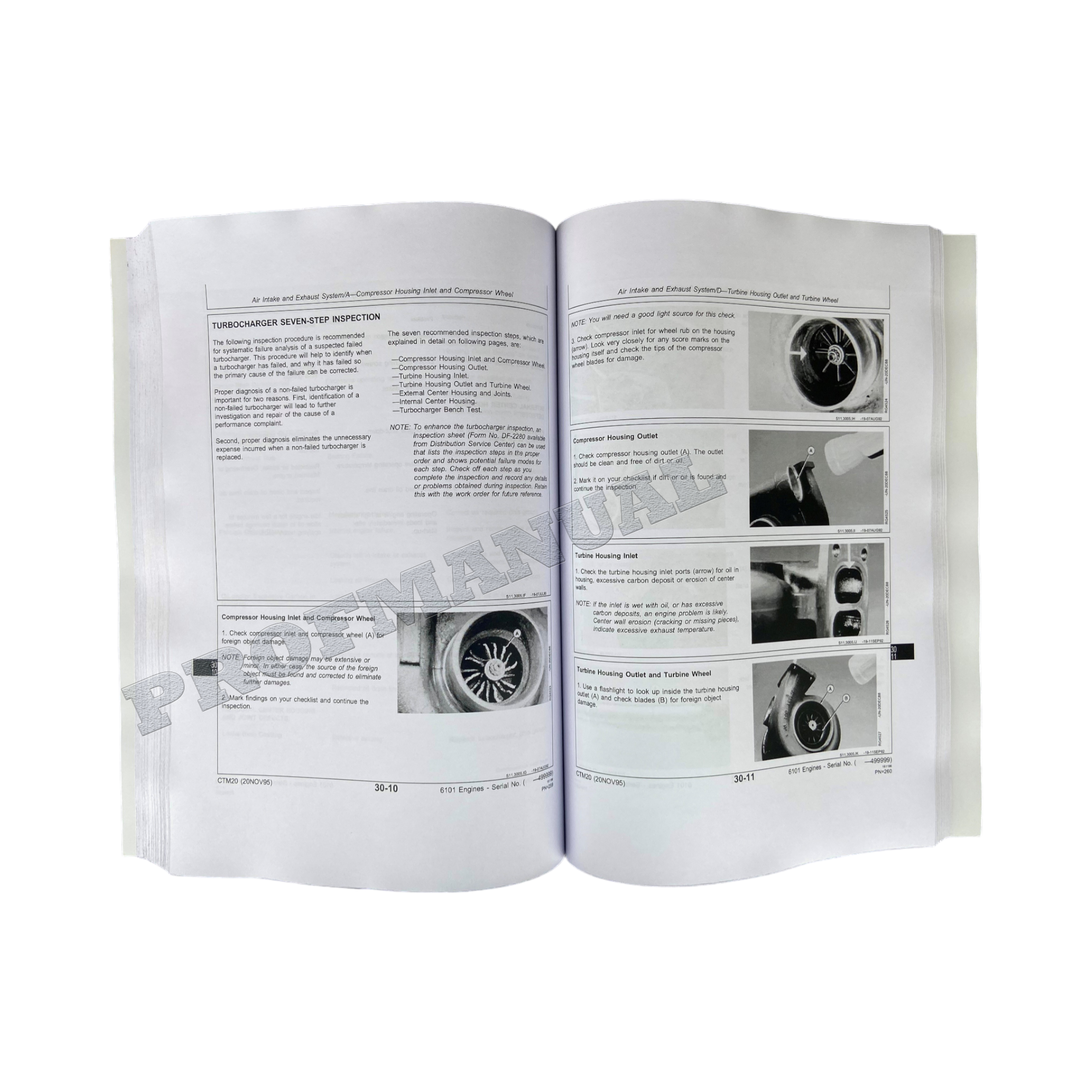 John Deere Series 500 6101 Engine tractor 8560 8760 8960 Service manual CTM20