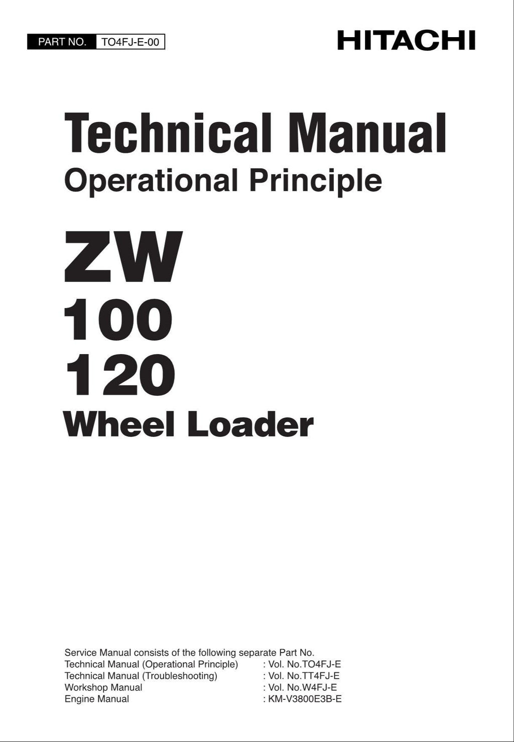 Hitachi ZW100 ZW120 Wheel Loader Technical Manual Operational Principle