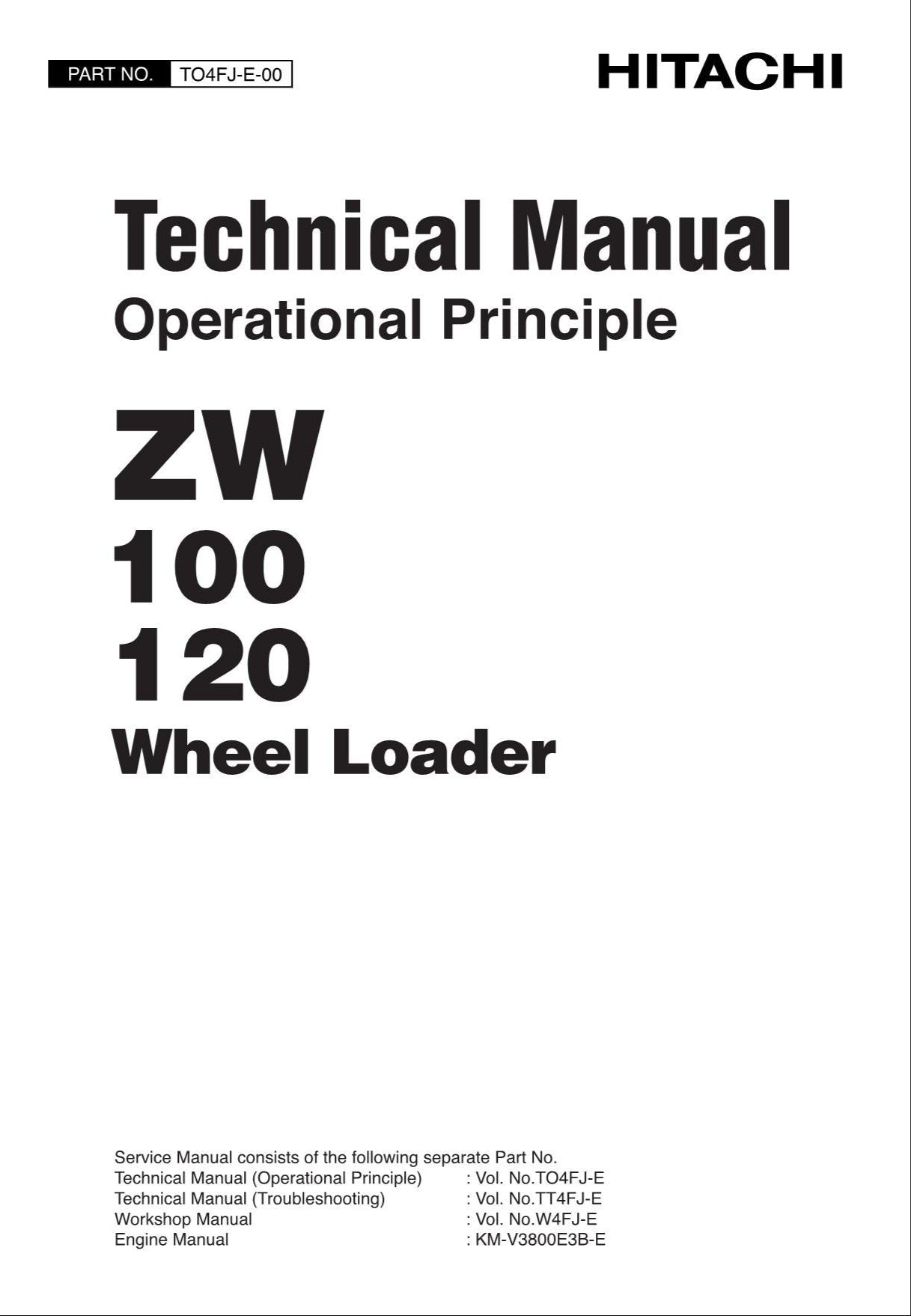 Hitachi ZW100 ZW120 Wheel Loader Technical Manual Operational Principle