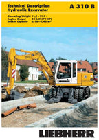 Liebherr A310B Excavator  Operators manual