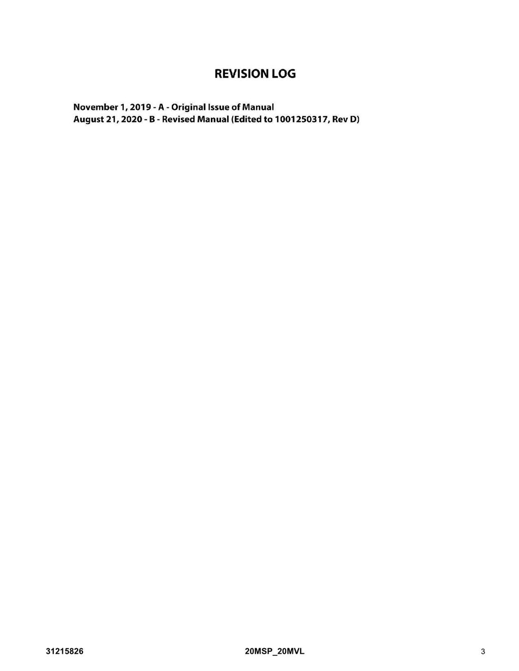 Manual del catálogo de piezas del mástil vertical JLG 20MSP 20MVL