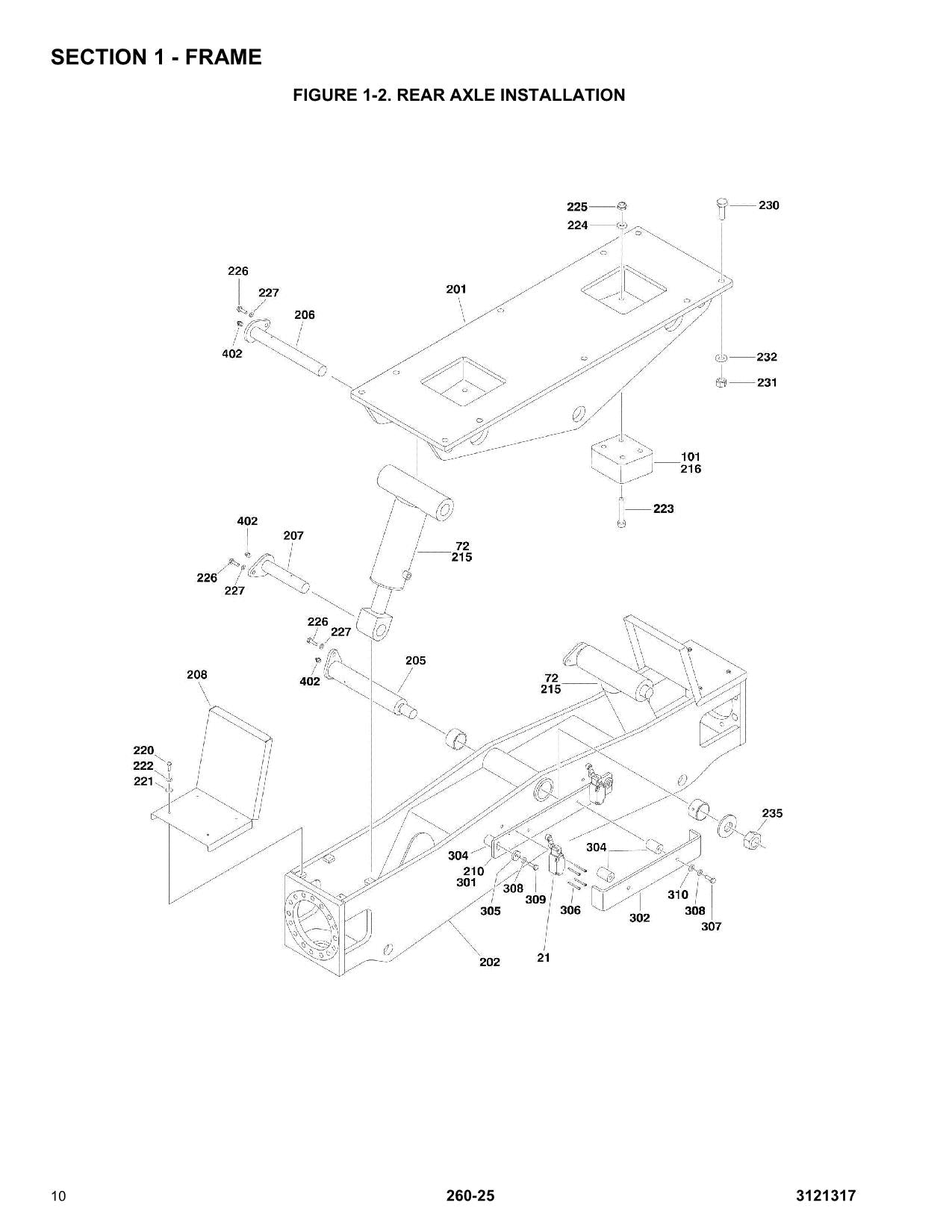 LIFTLUX 260-25 Scissor Lift Parts Catalog Manual Prior to 22107