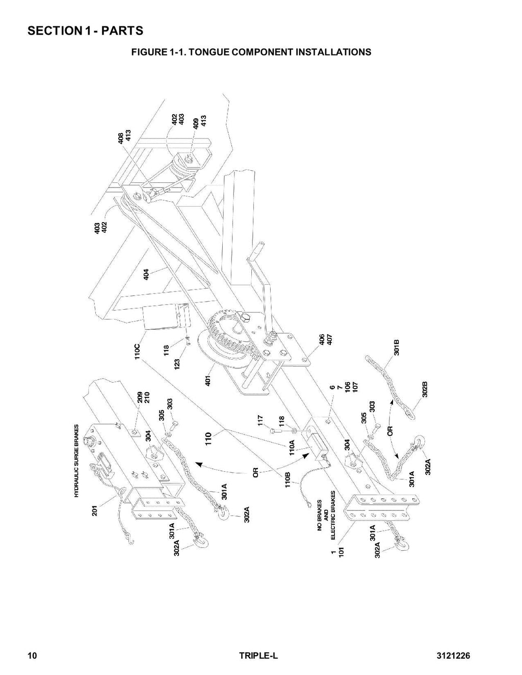 Manual del catálogo de piezas del remolque JLG 1012 1014 248 449 4610 7610 7612 7614 7616