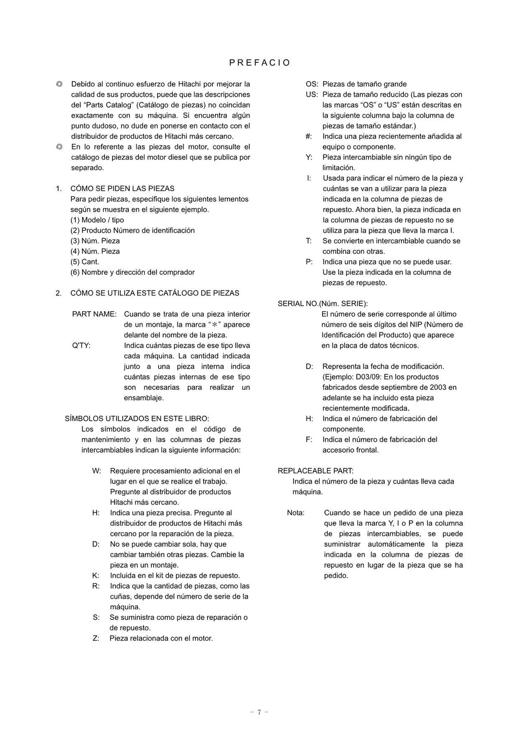 Hitachi ZW370-5B Turkey Wheel Loader Parts Catalog Manual SN NHE90 009301-up