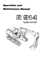 Liebherr R914 Litronic Excavator Operators manual serial 6001