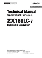 HITACHI ZX160LC-7 Operational Principle Excavator Oceanian Technical Manual