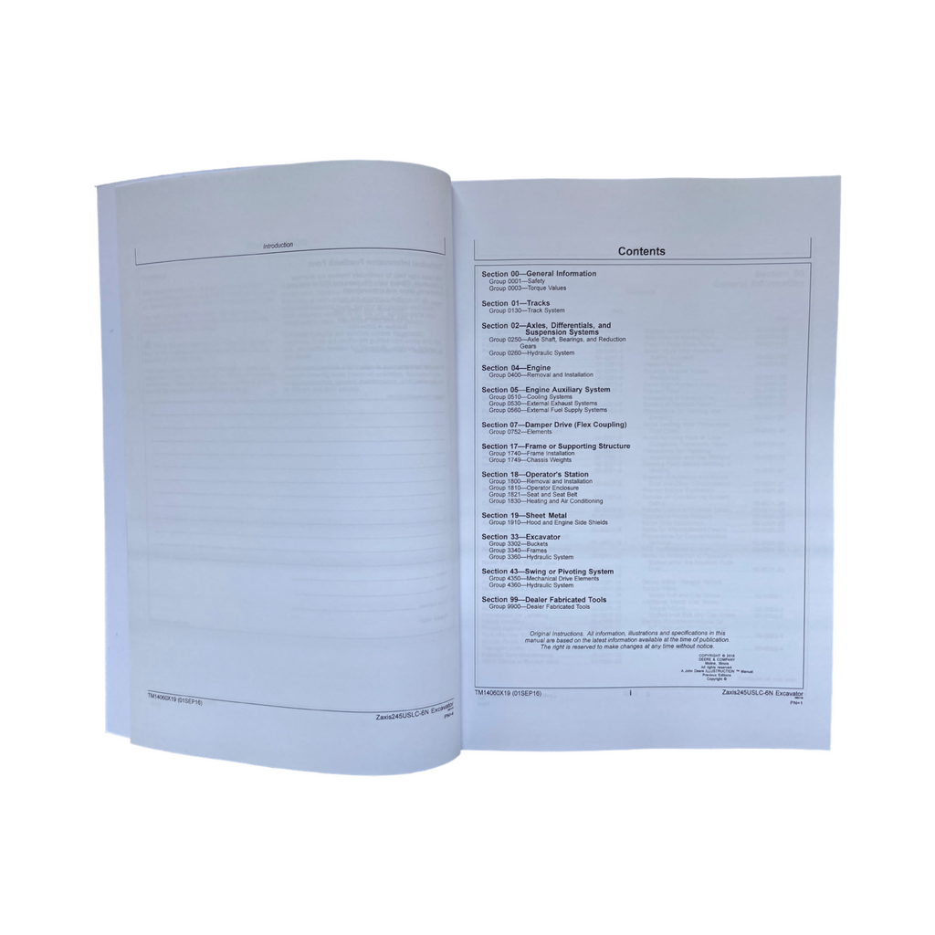 HITACHI ZAXIS 245USLC-6N EXCAVATOR REPAIR SERVICE MANUAL