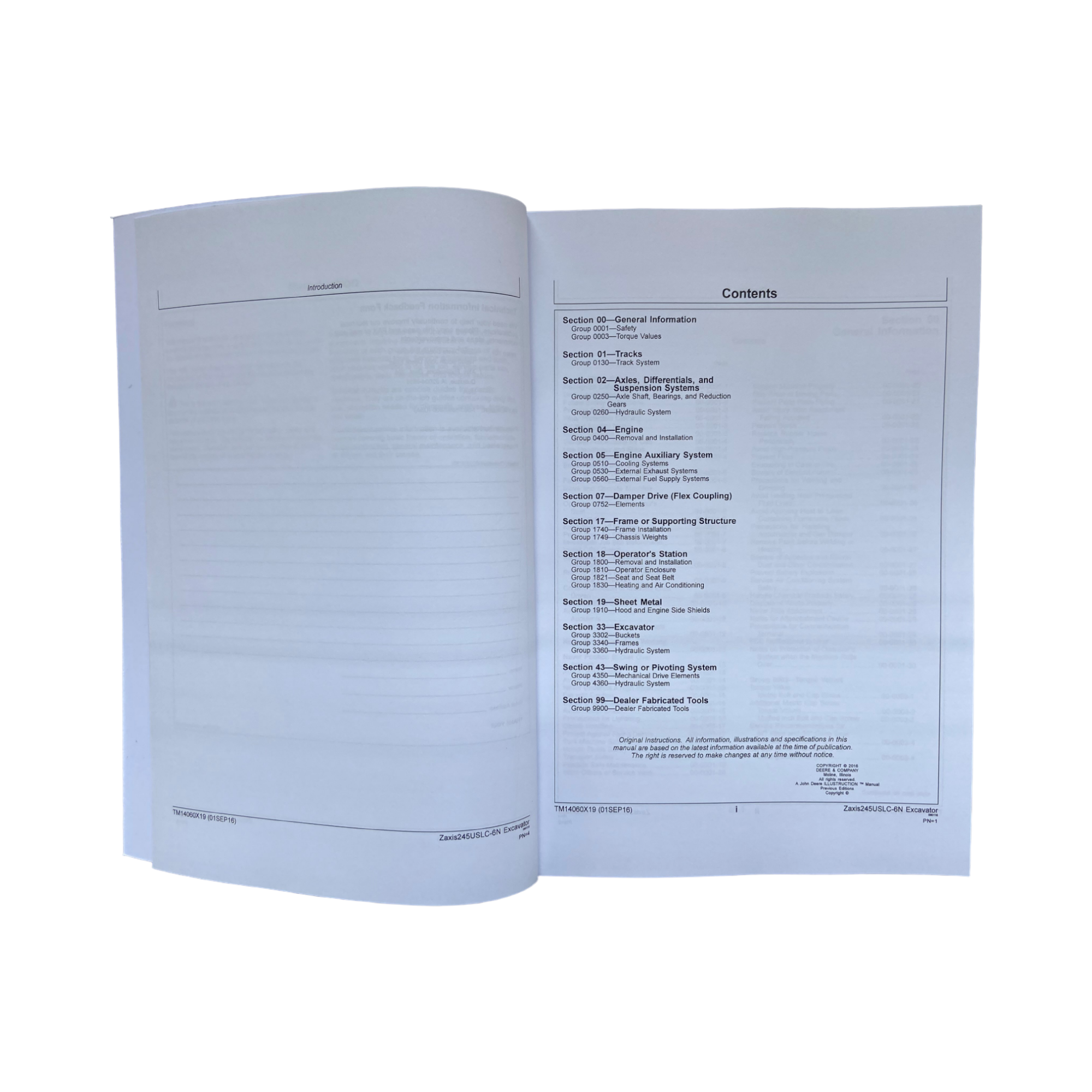 HITACHI ZAXIS 245USLC-6N EXCAVATOR REPAIR SERVICE MANUAL