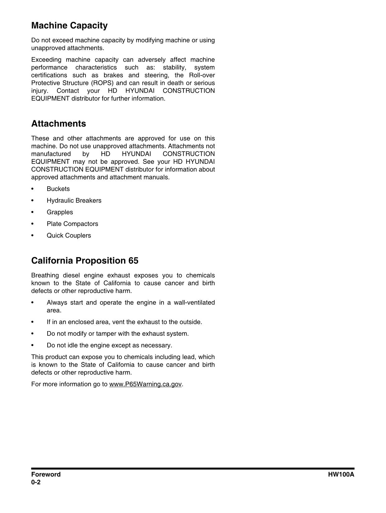 Hyundai HW100A WHEELED EXCAVATOR Operators Maintenance Manual