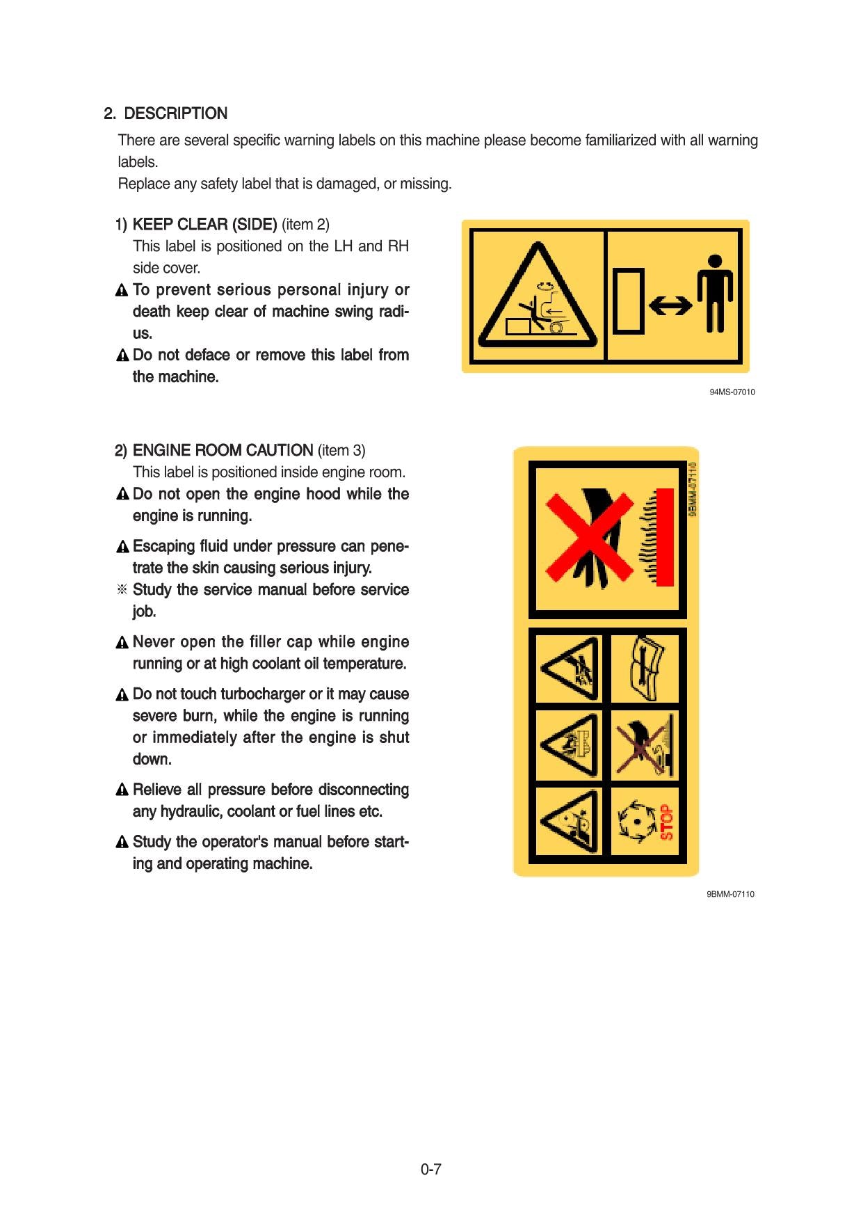 Manual de mantenimiento del operador de la excavadora sobre cadenas Hyundai HX17A Z