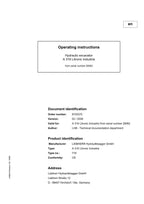 Liebherr A316 Litronic Industrie Excavator  Operators manual
