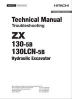 HITACHI ZX130-5B130LCN-5B Excavator Troubleshooting +Schematic Technical Manual