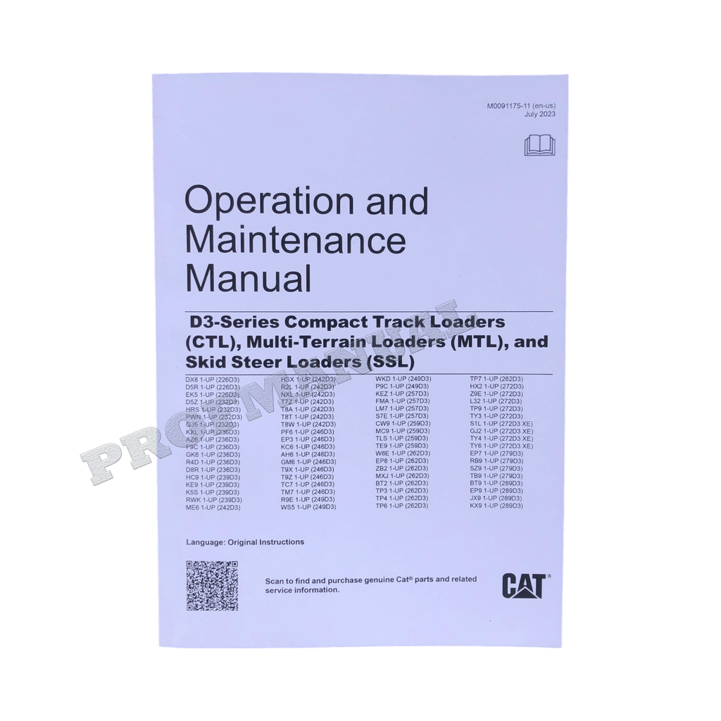 CATERPILLAR 226D3 232D3 236D3 239D3 242D3 246D3 249D3 257D3 MANUAL DEL OPERADOR