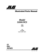 JLG 520AJ HC3 Boom Lift Parts Catalog Manual 31215985