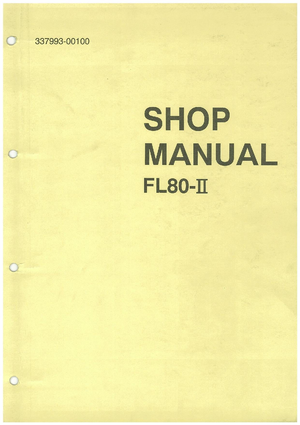 Hitachi FL80-2 Wheel Loader Workshop Manual +Schematics