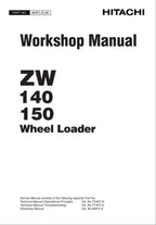 Hitachi ZW140 ZW150 Wheel Loader Workshop Manual