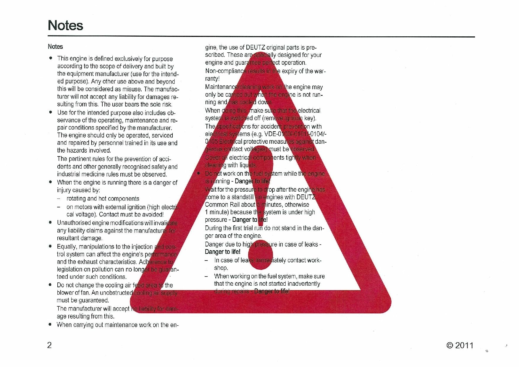 Hitachi TCD3.6L4 Interim Tier 4 Compatible Wheel Loader Engine Manual