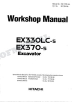 HITACHI EX330LC-5 EX370-5 Excavator Repair Service Workshop manual