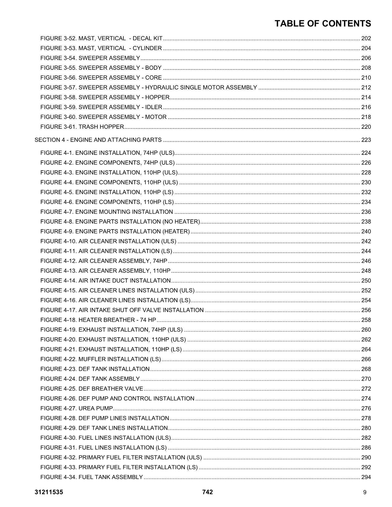 Manual del catálogo de piezas del manipulador telescópico JLG 742 31211535