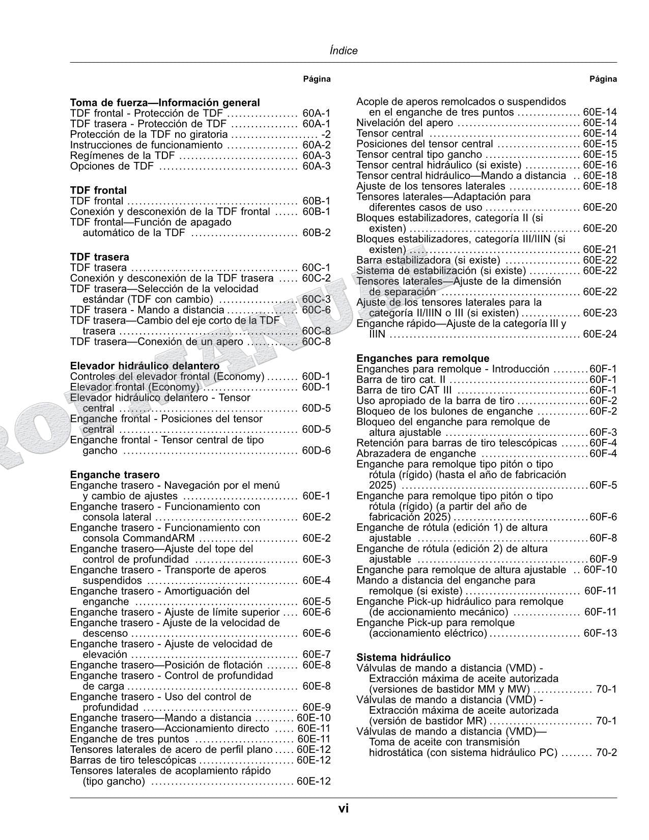John Deere s 6M 145 - 185 MW 6MH 155 MW Tractor Manual del Operador MY2025