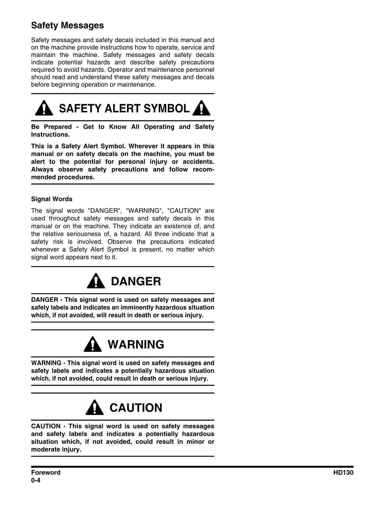 Hyundai HD130 DOZER Operators Maintenance Manual