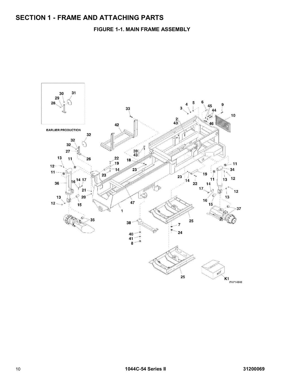 LULL 1044C-54 Series II Telehandler Parts Catalog Manual