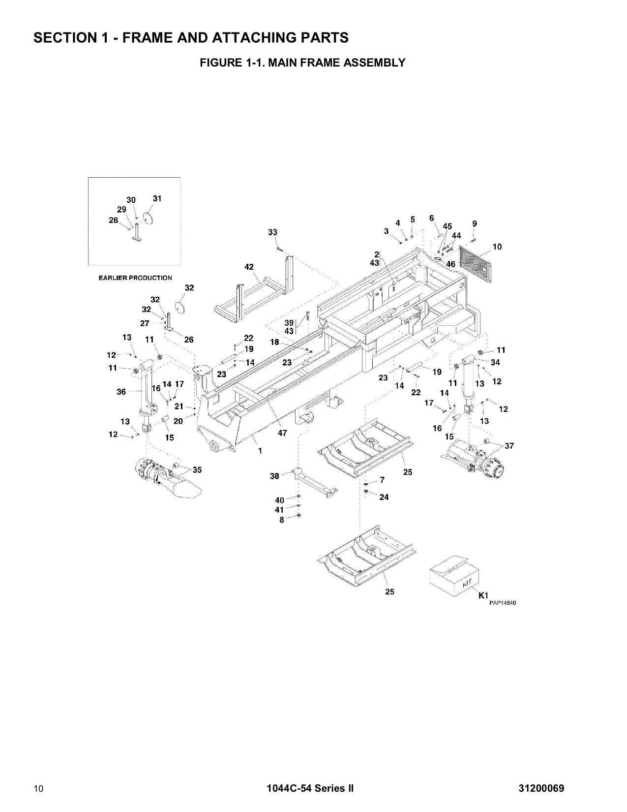 LULL 1044C-54 Series II Telehandler Parts Catalog Manual