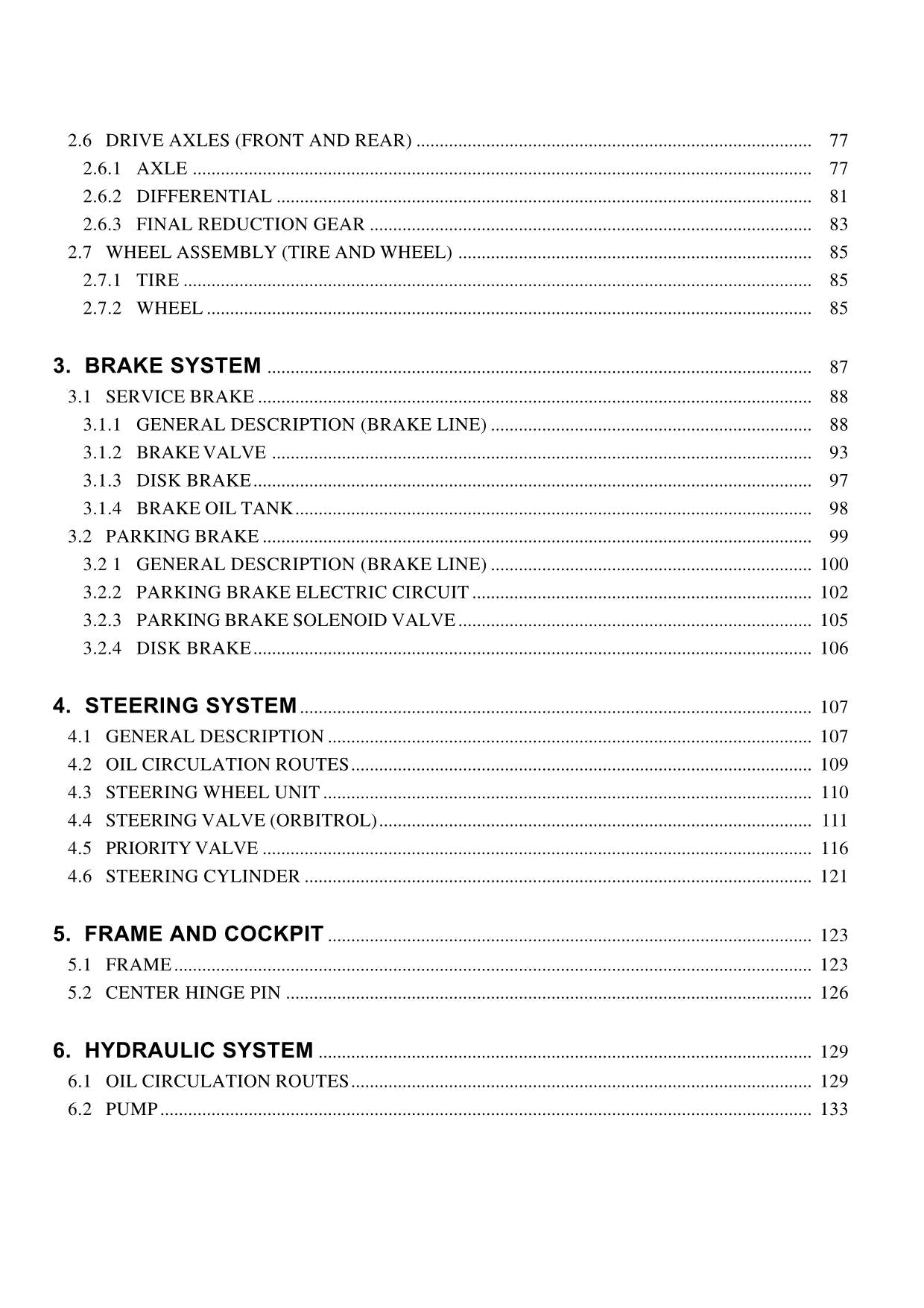 Hitachi LX70-7 LX80-7 Wheel Loader Technical Manual +Schematics T077E-00