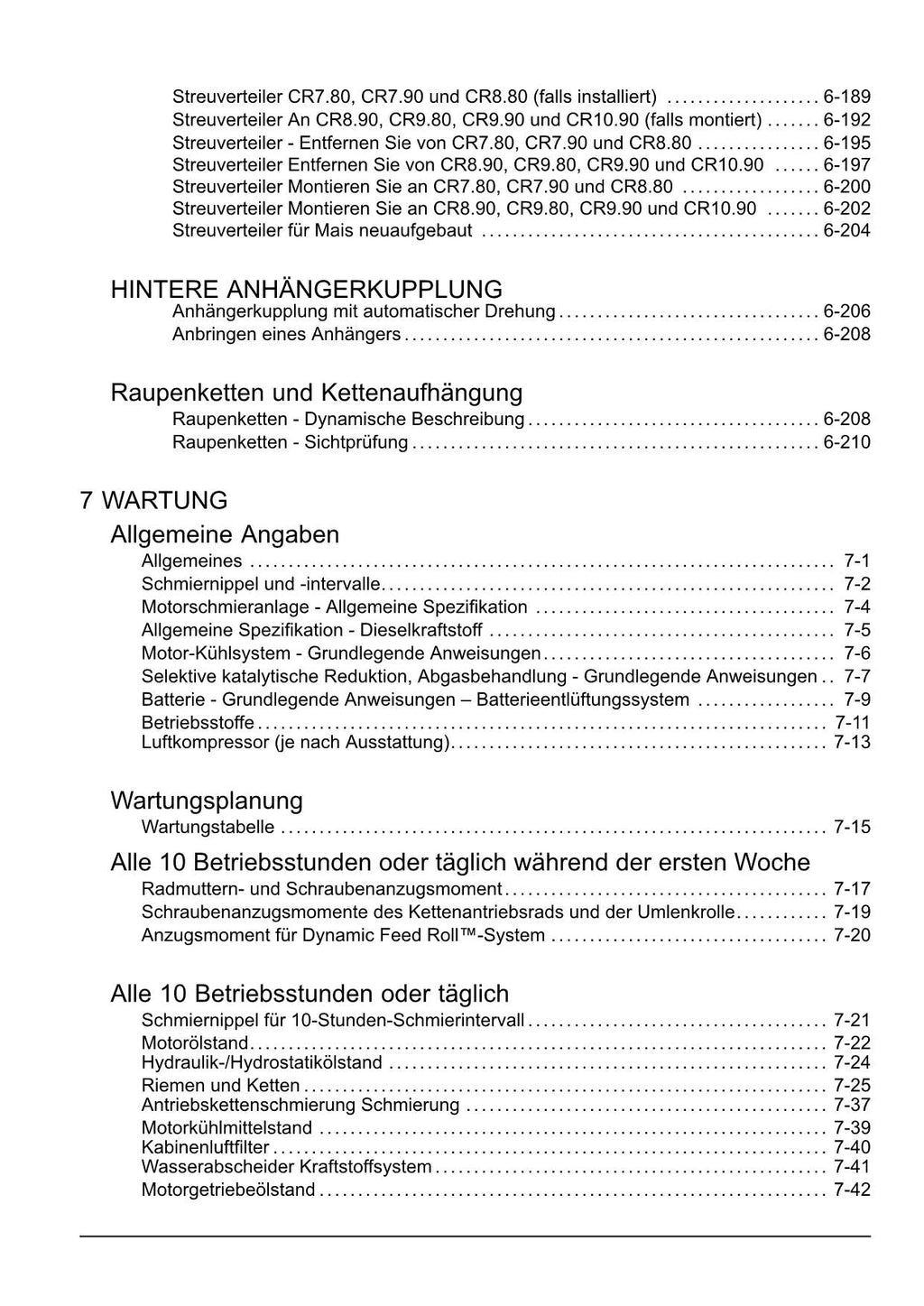 New Holland CR10 90 CR7 80 Revelation Mähdrescher Betriebsanleitung 2007