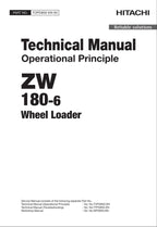 Hitachi ZW180-6 Wheel Loader Technical Manual Operational Principle