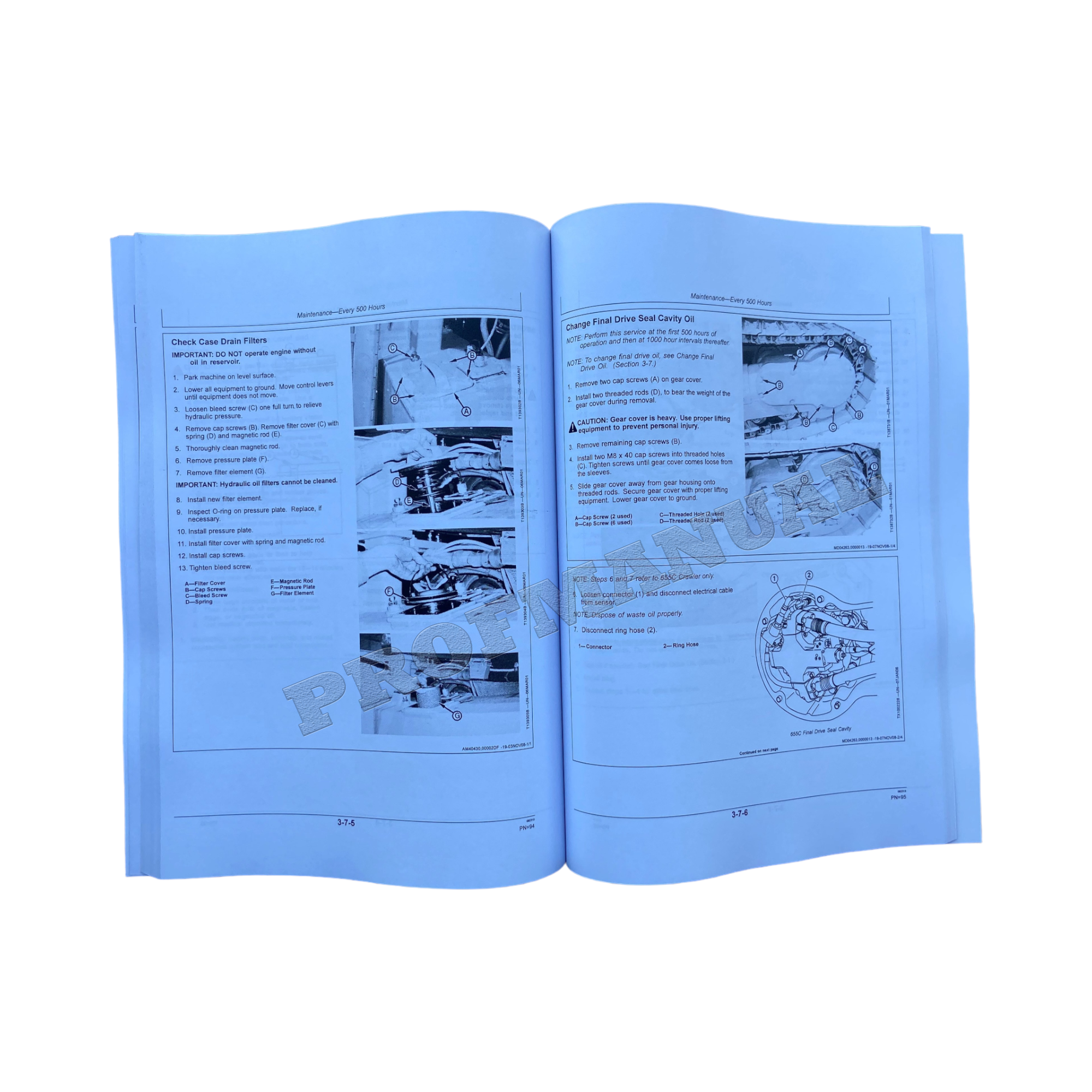 MANUAL DEL OPERADOR DEL CARGADOR SOBRE ORUGAS JONH DEERE 655CII 755CII 655C II + ¡BONIFICACIÓN! 