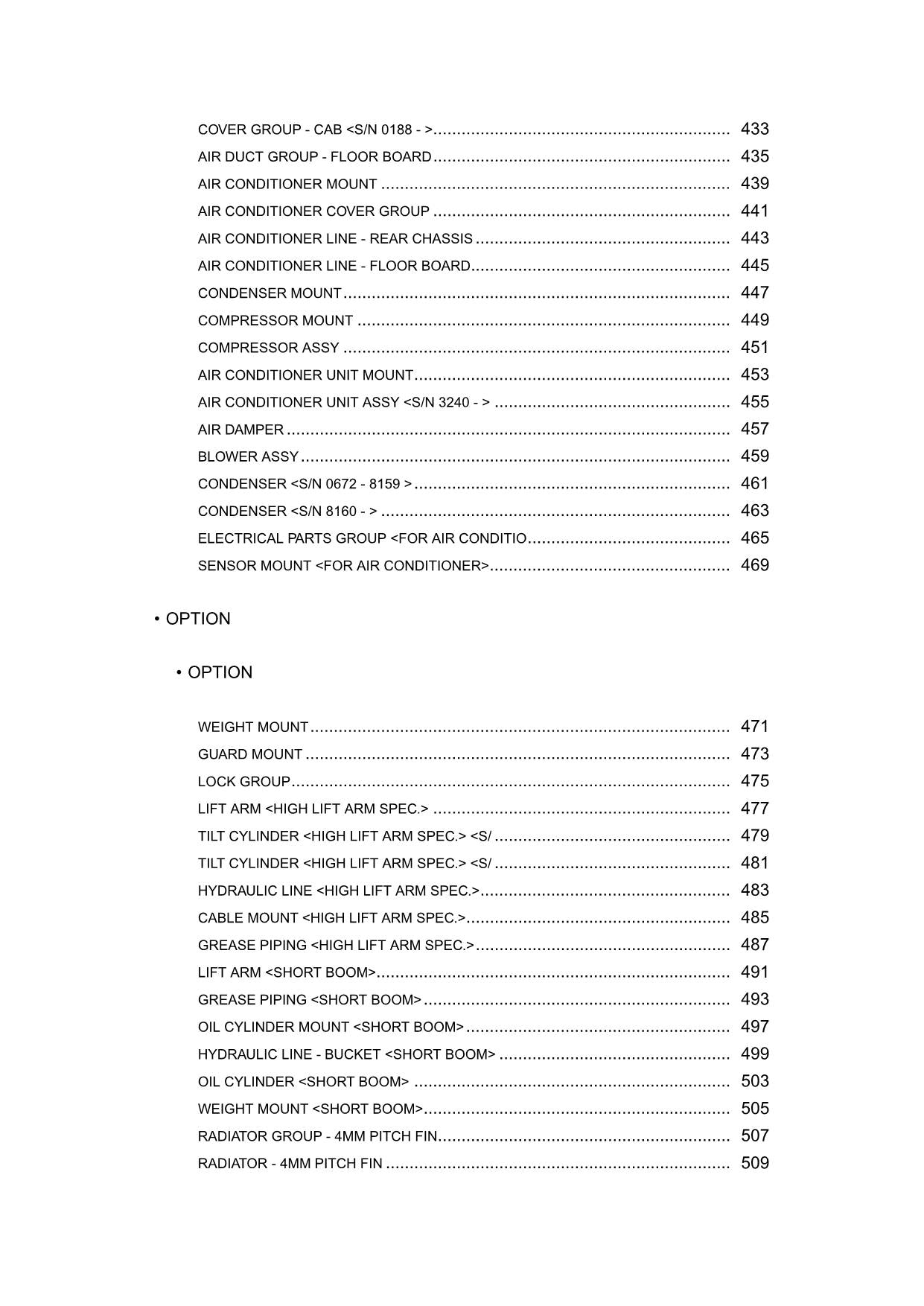 Hitachi ZW370-G Wheel Loader Parts Catalog Manual SN 0451-up