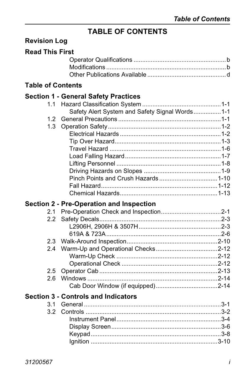 Manual del operador del manipulador telescópico JLG 2906H 3507H 619A 723A L2906H
