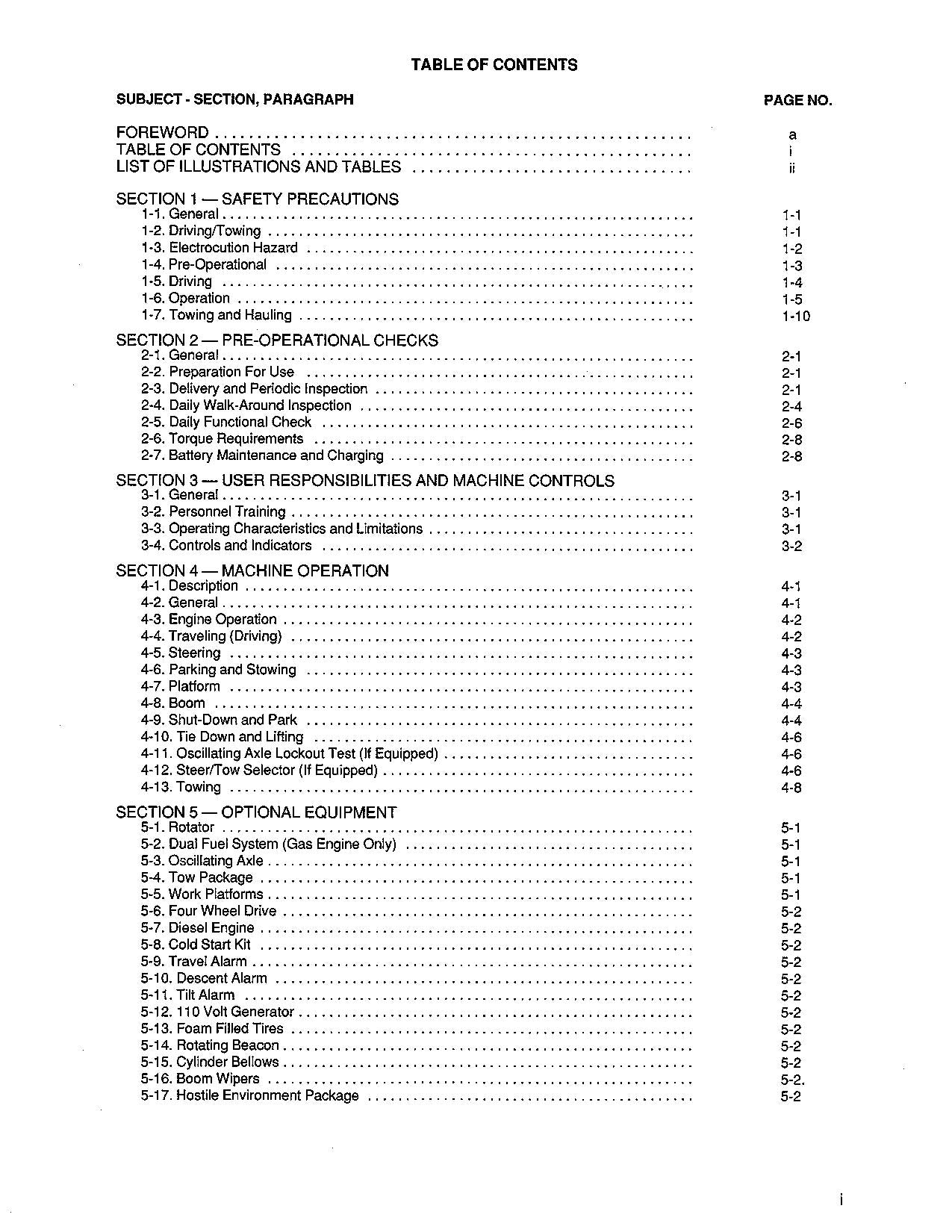 JLG 34HA Boom Lift Maintenance Operation Operators Manual