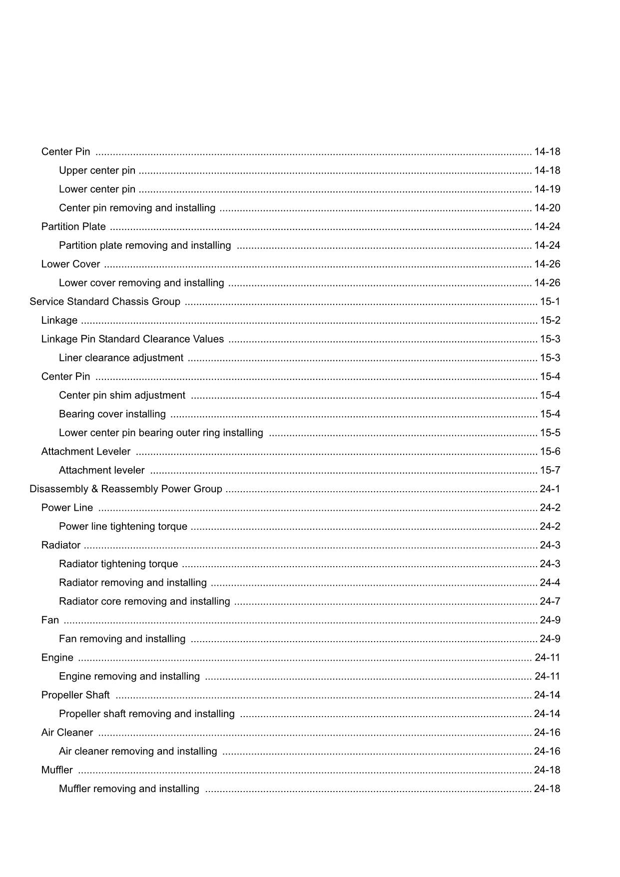 Hitachi ZW330 Wheel Loader Workshop Manual