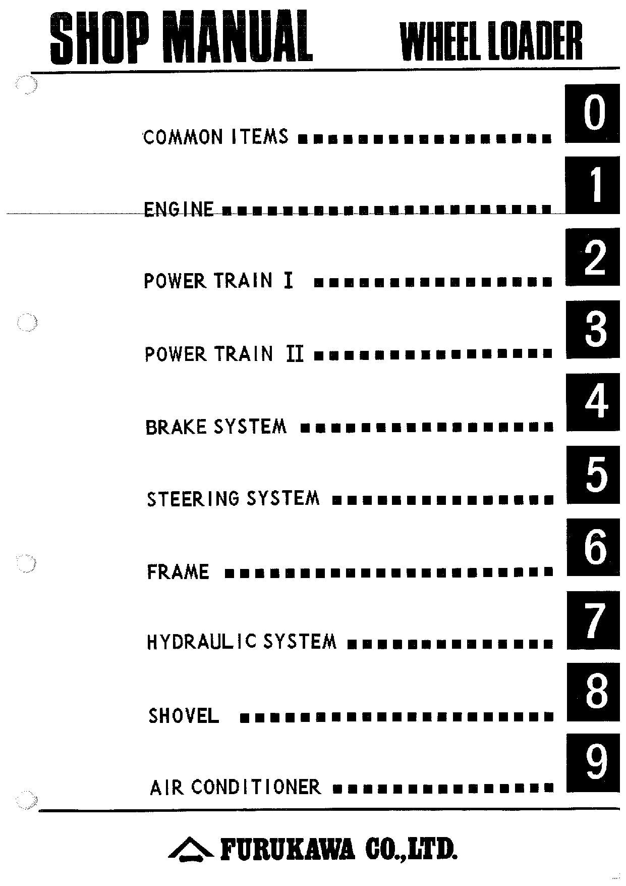 Hitachi FL270-1 Wheel Loader Workshop Manual