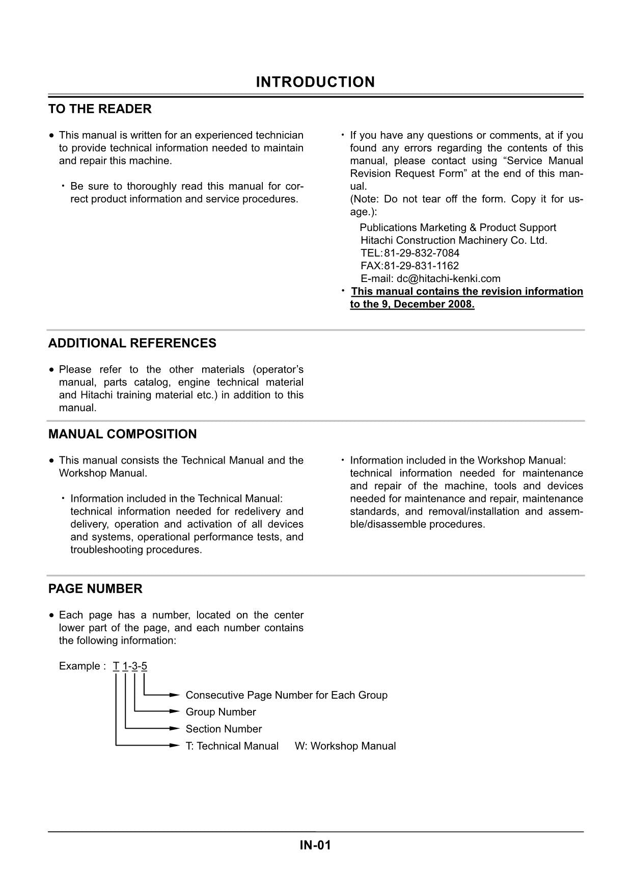 Hitachi ZW180 Wheel Loader Technical Manual Troubleshooting +Schematics