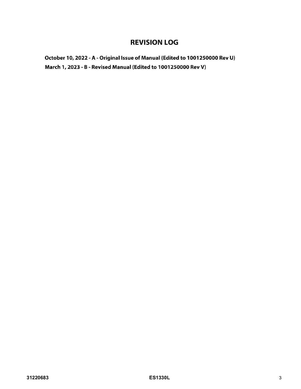 Manual del catálogo de piezas del mástil vertical JLG ES1330L