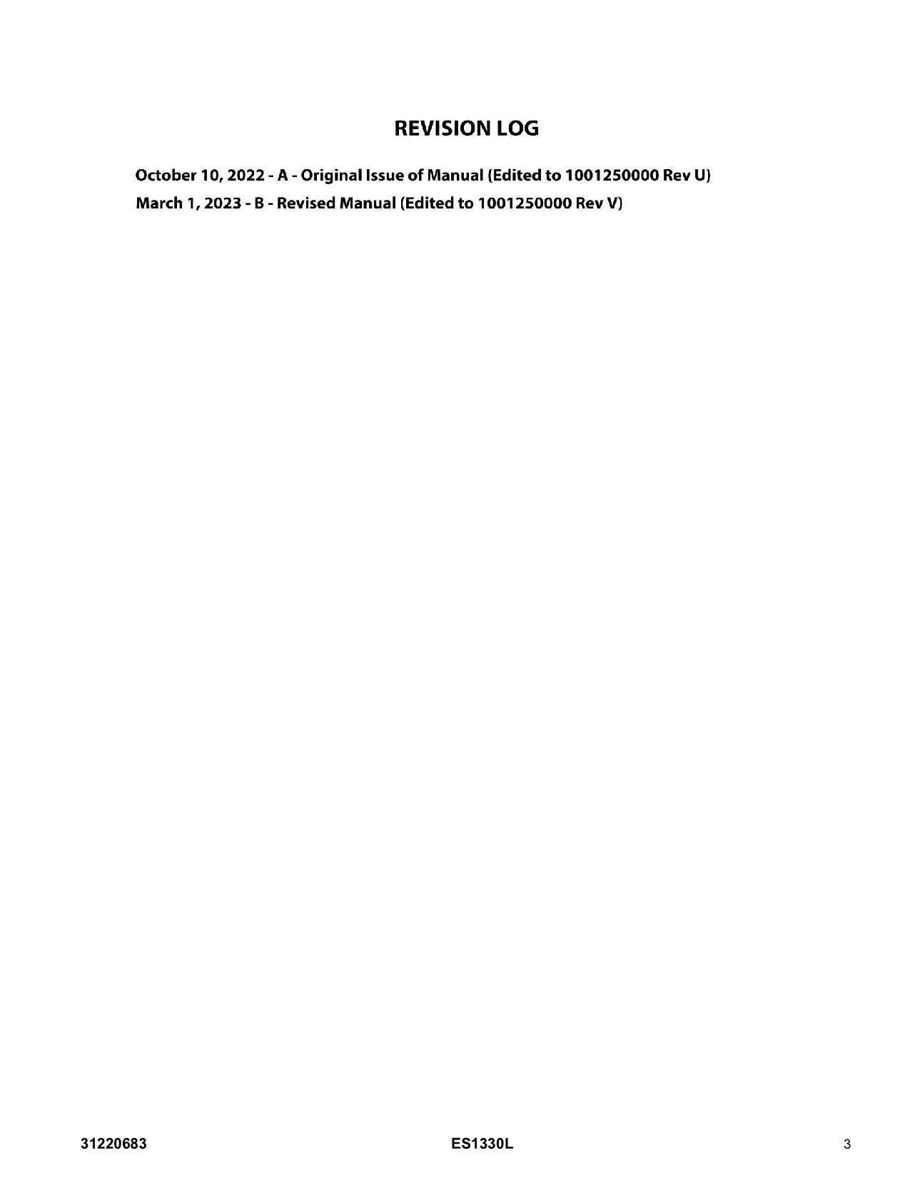 Manual del catálogo de piezas del mástil vertical JLG ES1330L