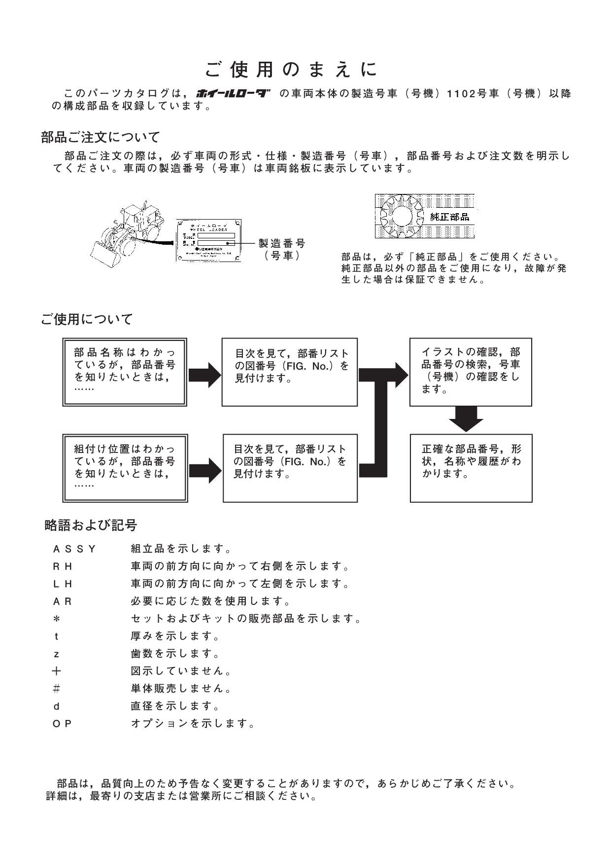 Hitachi LX300-7A Wheel Loader Parts Catalog Manual SN 001102-up