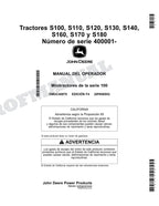 John Deere S100 S110 S120 S130 S140 S160 S170 S180 Tractor Manual del Operador