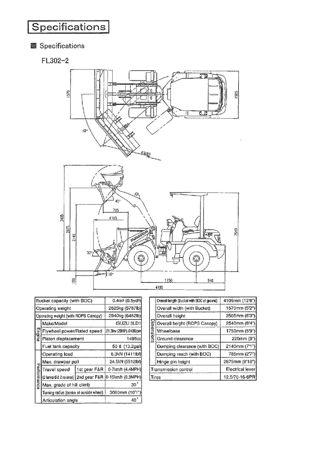 Hitachi FL302-2 FL303-2 FL304A-2 SUPP. EXPORT Wheel Loader Parts Catalog Manual
