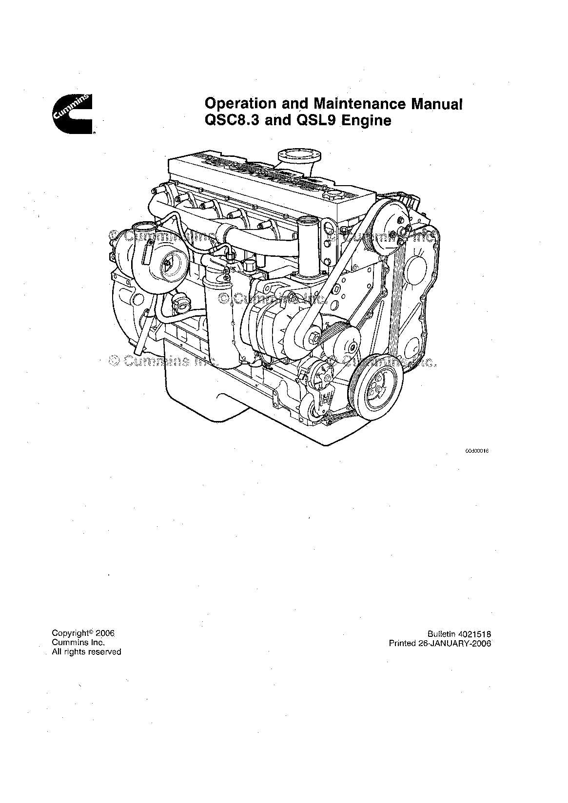 Manual de operación y mantenimiento del motor Hyundai CUMMINS QSC8.3 QSL9 Tier2
