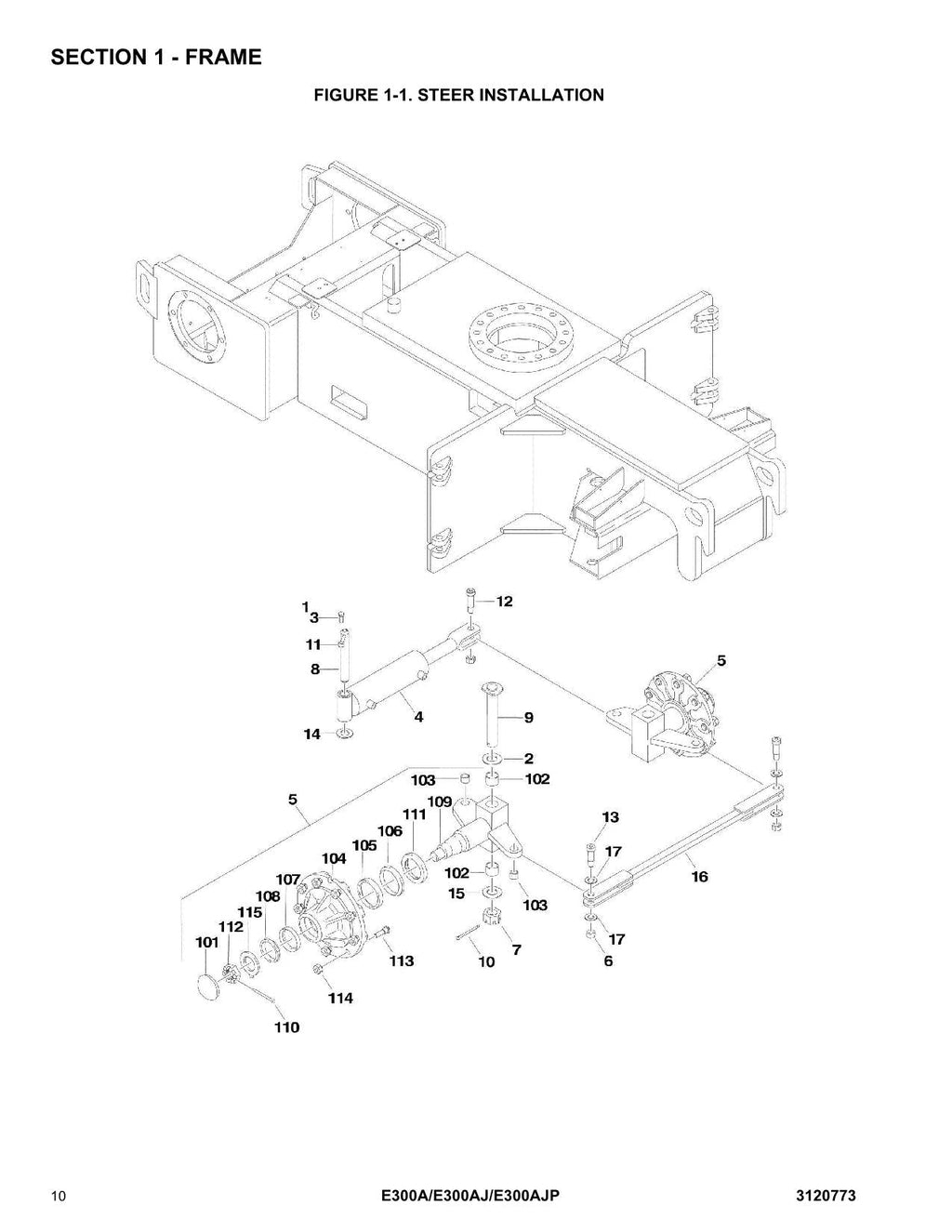 Manual del catálogo de piezas de plataformas elevadoras JLG E300A E300AJ E300AJP anterior al 0300138358